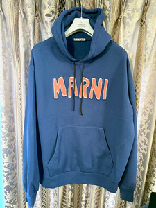 Бесплатная доставка! Цена по каталогу: 150 000! MARNI Marni Синяя толстовка 56/аутентичный подлинный большой размер
