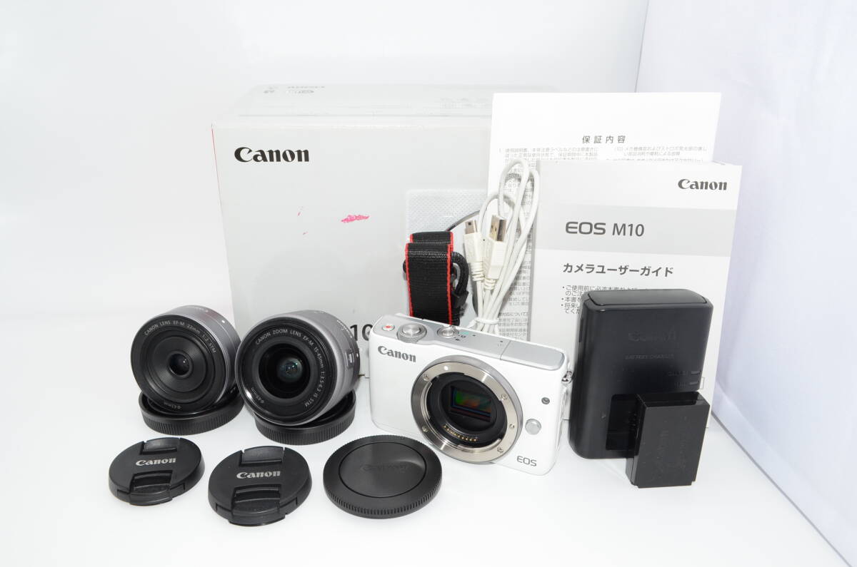 CANON EOS M10 ダブルレンズキット [ホワイト] オークション比較