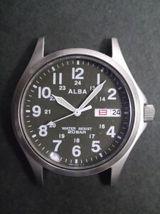 セイコー SEIKO アルバ ALBA クォーツ 3針 デイデイト VX43-0AE0 男性用 メンズ 腕時計 ac76 稼働品