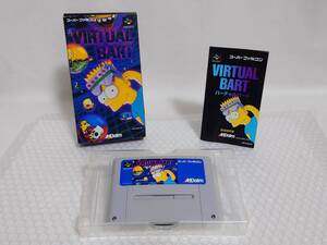 動作品+廃盤品 Acclaim JAPAN SFC VIRTUAL BART アクレイム スーパーファミコン バーチャルバート