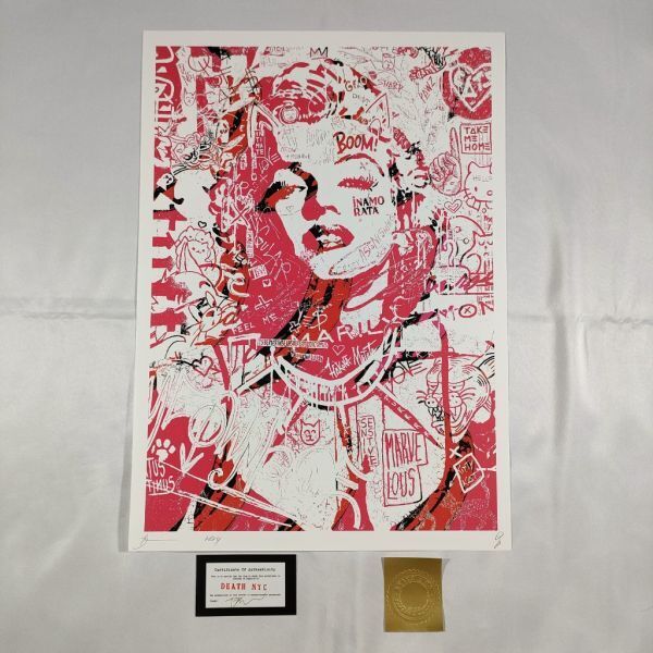 値下げ！世界 限定品正規DEATH NYC ポップアート オードリーヘップバーン Yahoo!オークション - DEATH NYC アートポスター オードリー