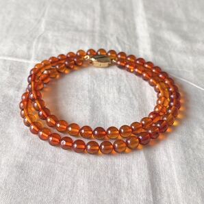 琥珀のネックレス (Nー268)