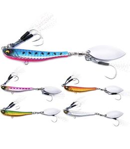 No.29 メガバス マキッパ風 ブレード付き ブレードジグ 30g 5色セット シーバス ルアー ヒラメ 青物 ジグ スピンテールジグ