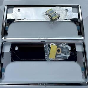 トヨタTOYOTA純正 デラックス ナンバーフレーム メッキ【2枚セット】フロント/リア用08407-00273ヴォクシー・アクア