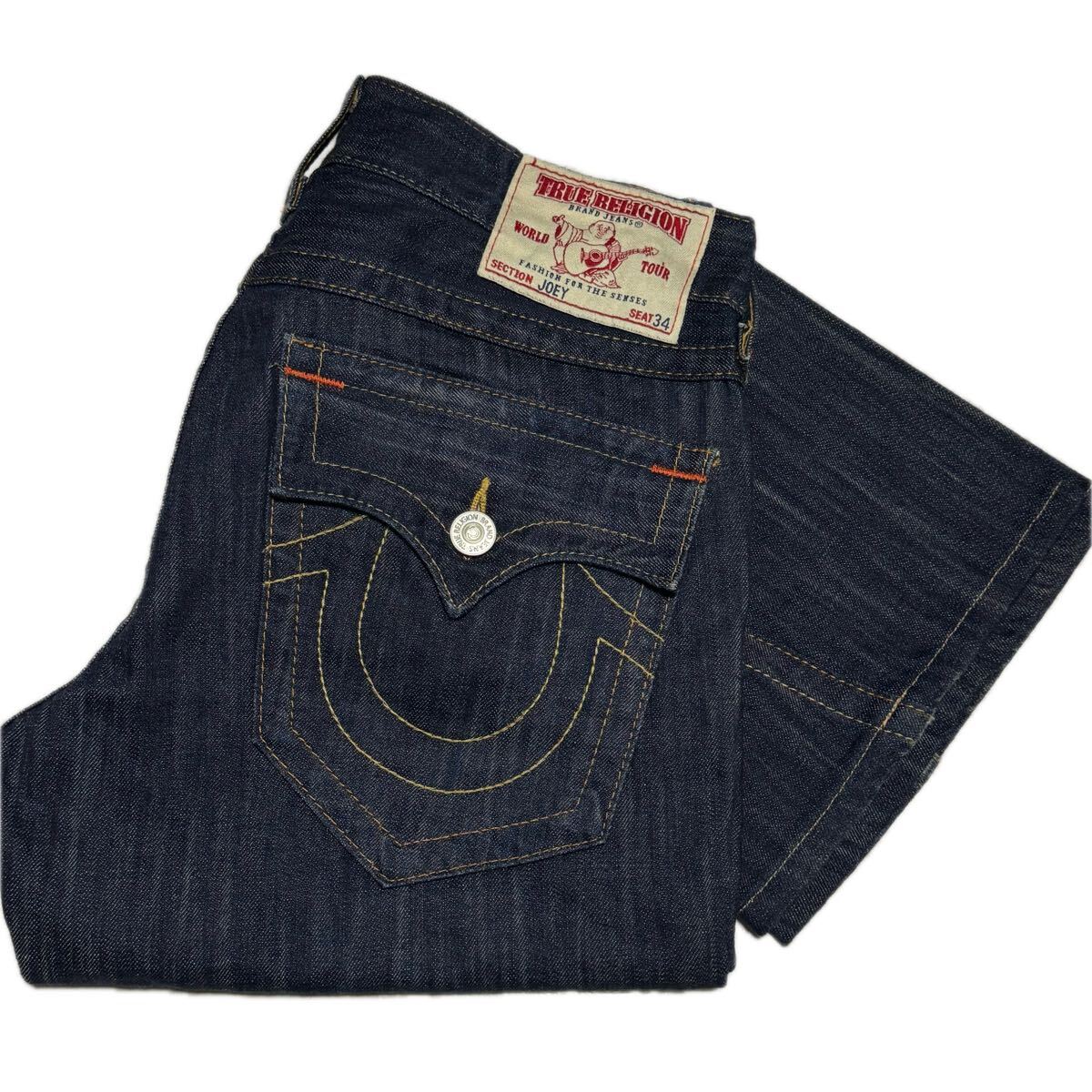【希少】USA製 トゥルーレリジョン ブーツカット デニム JOEY 黒 W30 希少】USA製 トゥルーレリジョン ブーツカット デニム JOEY 黒 W30