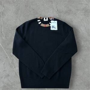 【新品未使用タグ付き】 BURBERRY バーバリー カシミヤニット セーター ブラック Mサイズ
