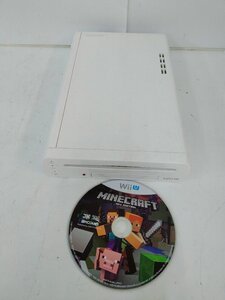 Nintendo wiiu 32GB 本体のみ ホワイト ソフト付 マインクラフト 通電起動初期化済 任天堂