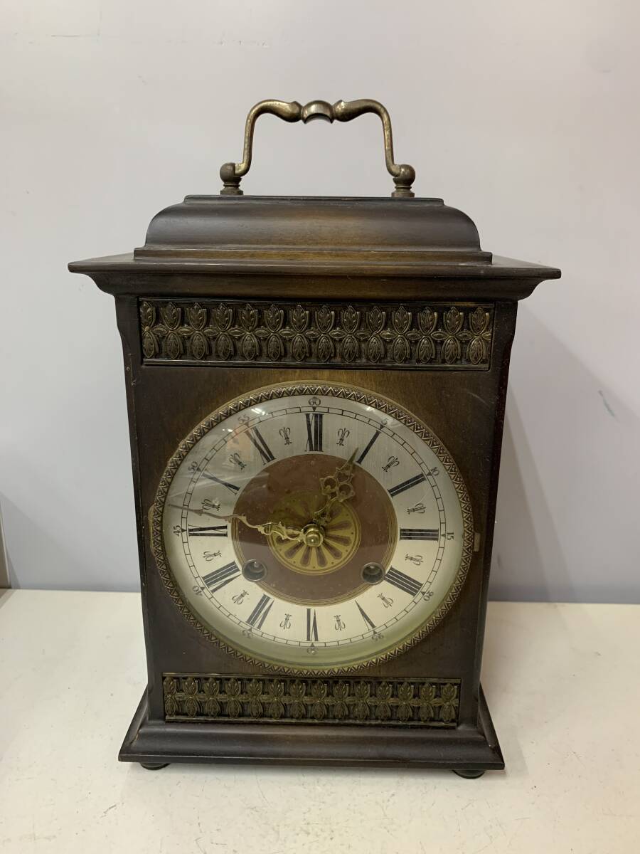 KIENZLE置時計 ドイツ製 KIENZLE 真鍮ガラス置き時計 ヴィンテージ