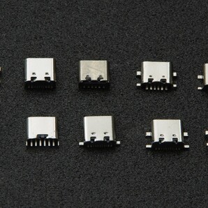 type-c 10種類 USB タイプ C メスソケット 6/16 ピンコネクタはんだ付け SMD SMT PCB DIY 修理 交換 アダプタ