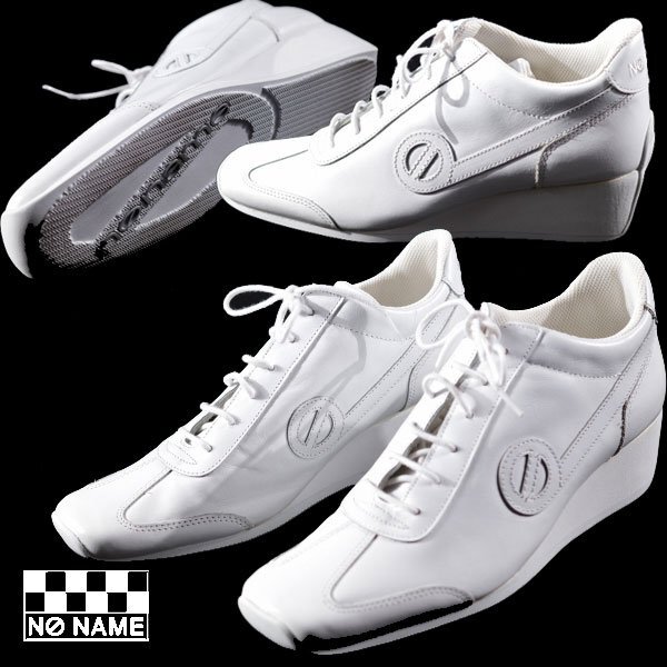 ☆ 箱付き未使用 NO NAME ノーネーム ウエッジソール スニーカー38 美品】NO NAME ノーネーム レディース デニム × レザー ウェッジ