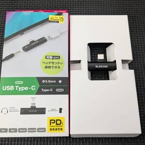 ◎0710u2811 エレコム 音声変換アダプタ Type-C-4極φ3.5mmイヤホンジャック 給電機能付 USB Power Delivery60W対応 ブラック MPA-C35PDBK