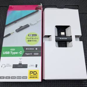 ◎0710u3020 エレコム 音声変換アダプタ Type-C-4極φ3.5mmイヤホンジャック 給電機能付 USB Power Delivery60W対応 ブラック MPA-C35PDBK