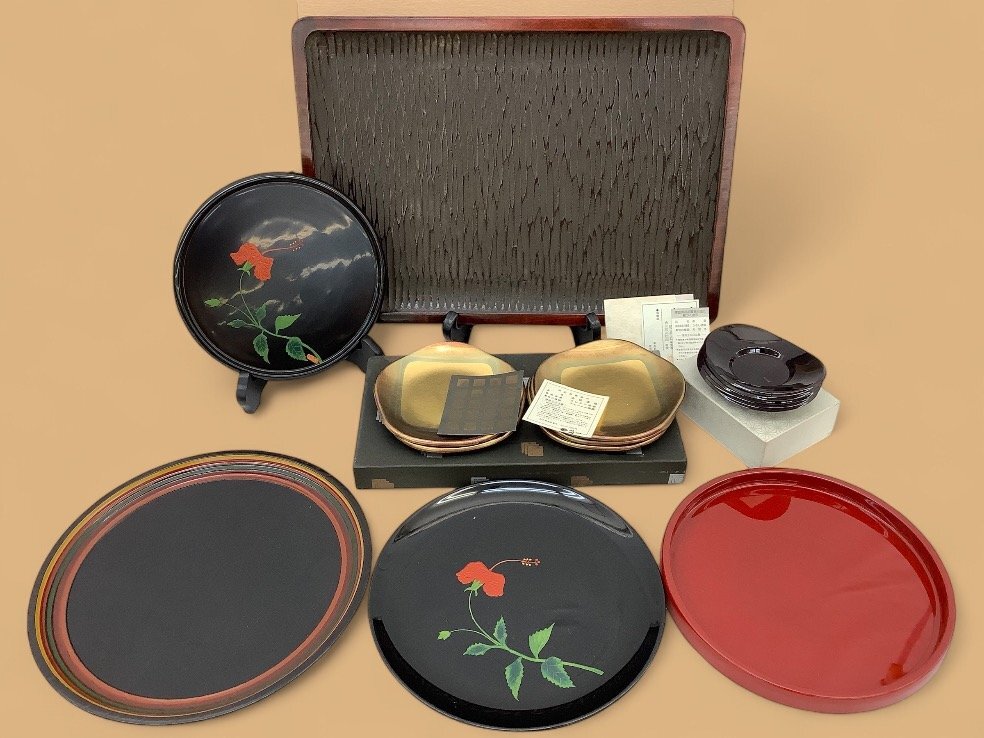 時代古漆器 銘々盆　5枚セット　平安象彦作 時代古漆器 銘々盆 5枚セット 平安象彦作 2025年最新】平安象