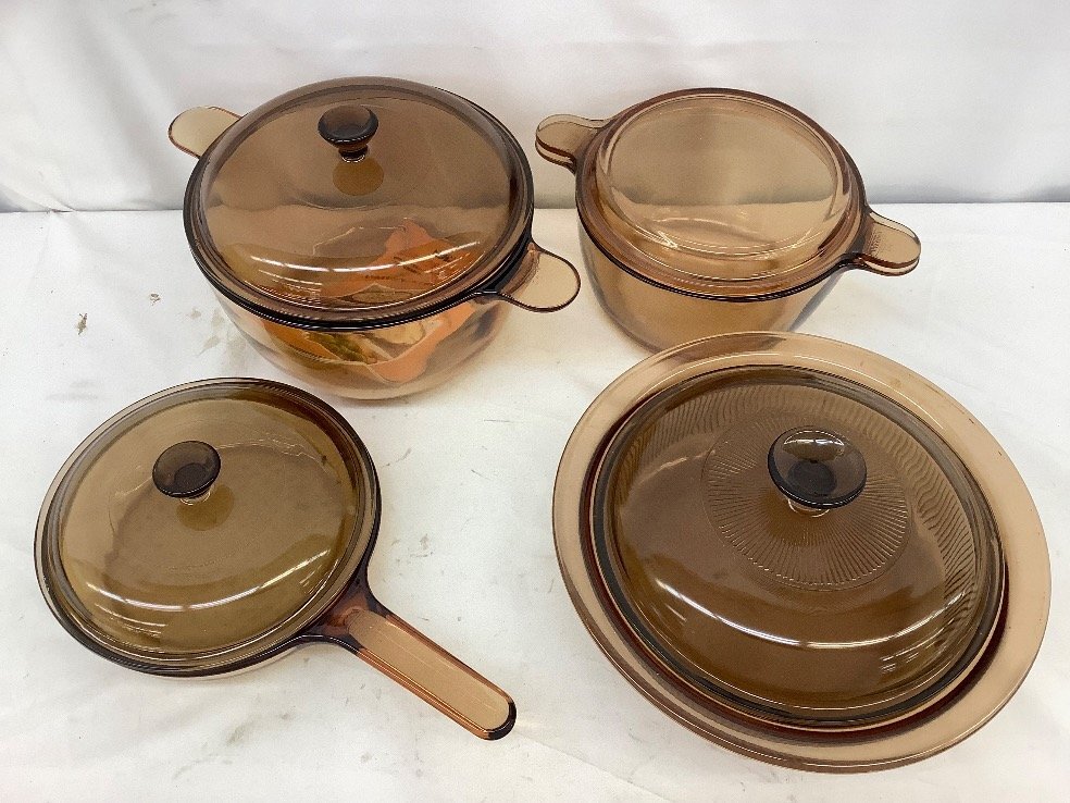 パイレックス　VISION ビジョン　両手鍋　フライパン　4点まとめ売り パイレックス VISION ビジョン 両手鍋 フライパン 4点まとめ売り