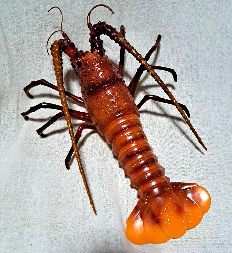 骨董品　石　海老の置物 自在伊勢海老置物 文化遺産オンライン