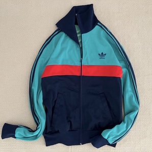 即決 70s 80s ヴィンテージ adidas フランス製 ventex ジャージ 180 グリーン 赤 ネイビー オリジナルス 復刻 柔道 ジャージ 元ネタ