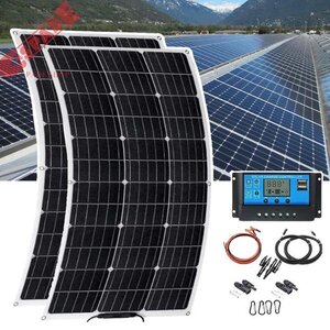 semi гибкий солнечная панель комплект (150W/300W),18V солнечная панель, зарядка контроллер (40A), наружный путешествие для зарядное устройство для бытового использования наружный RV автомобильный 300W
