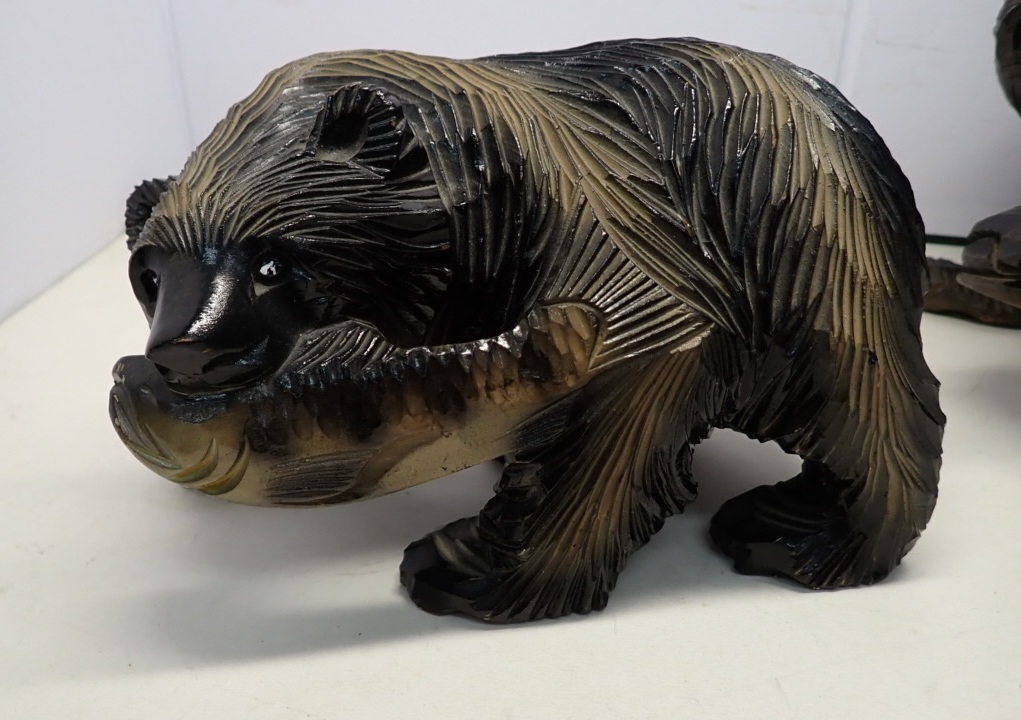 木彫り 熊 彫刻 くま クマ置物 レリーフ 昭和レトロ 2657690652.jpg?1755426896