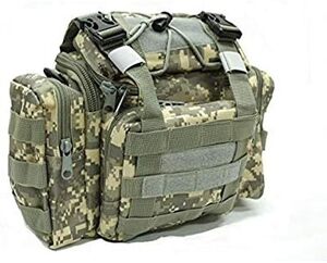 【送料無料!】ウエスト ショルダー ハンド タクティカル 迷彩 バッグ 自転車 バイク 登山 釣り ミリタリー スポーツ アウトドア (ACU迷彩)