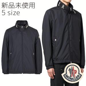 XXLサイズ【新品未使用タグ付き】MONCLER Beid Windbreaker ナイロンジャケット TG5 ネイビー色 定価20万円