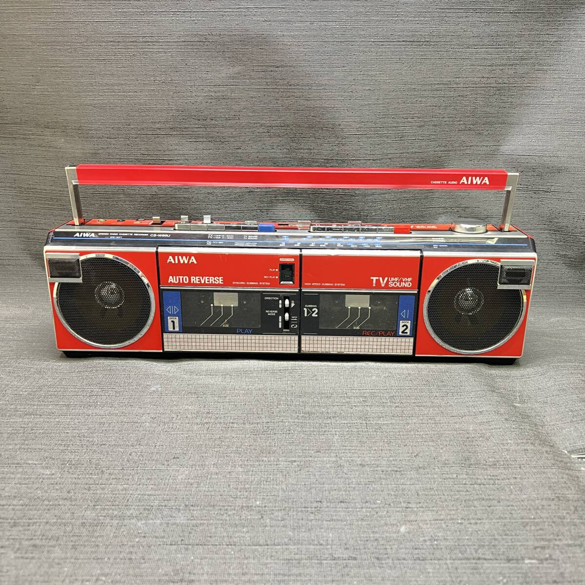 【元箱つき】ラジカセ AIWA アイワ 赤 アイワ aiwa audio -G CRC1 GAA4-CRC0001(RD) ラジカセ レッド