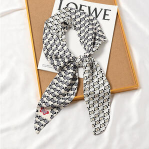 【JS-55】新品レディース スカーフ ストール巻き方 首元 おしゃれ 飾りシルク風 多機能ネッカチーフ