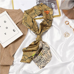 【JS-62】新品レディース スカーフ ストール巻き方 首元 おしゃれ 飾り 多機能ネッカチーフ