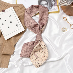 【JS-59】新品レディース スカーフ ストール巻き方 首元 おしゃれ 飾り 多機能ネッカチーフ