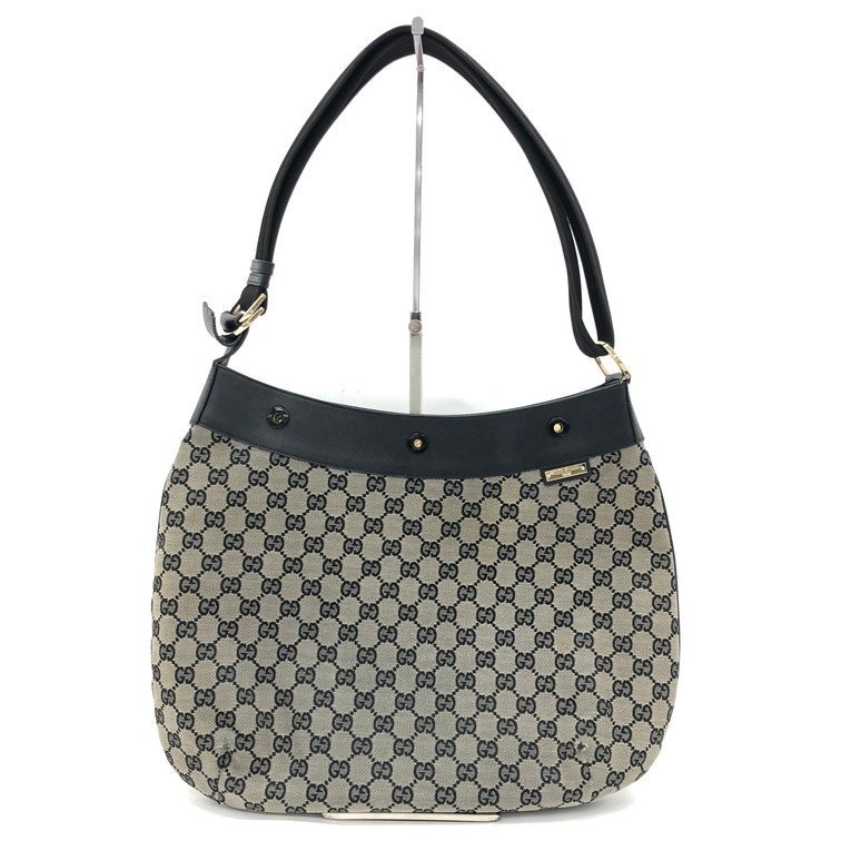 GUCCI GGキャンバス ワンショルダーバッグ ショルダーポーチ 訳あり GUCCI グッチ ワンショルダーバッグ GGキャンバス レザー