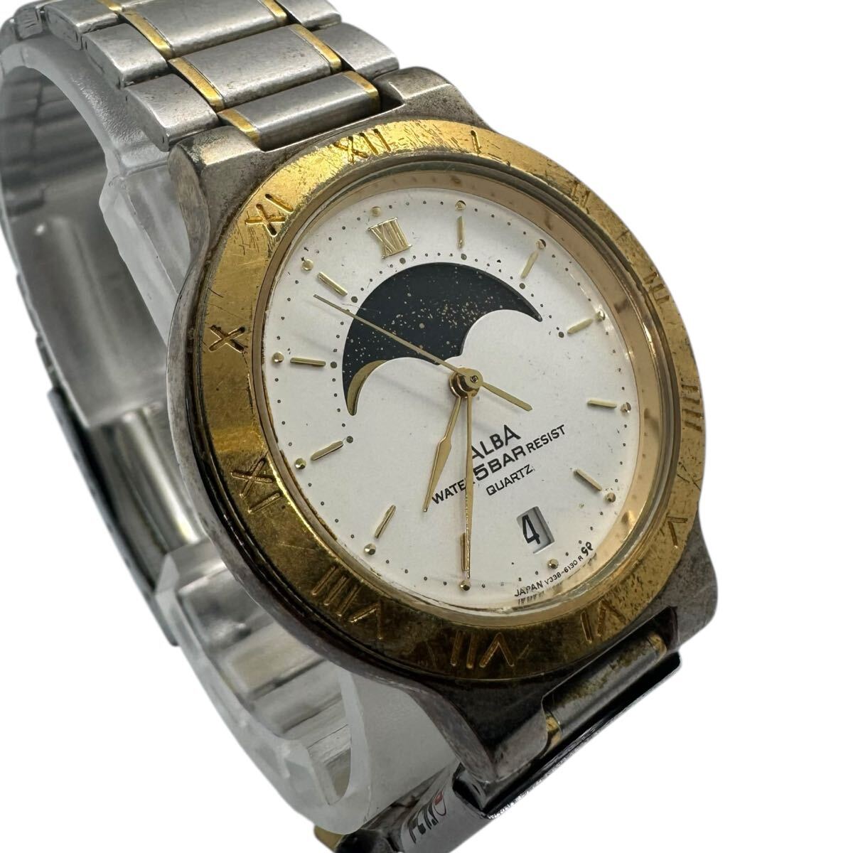 美品◎アルバ ムーンフェイズ ラウンド 白文字盤 メンズ 腕時計 ヴィンテージ 2025年最新】Yahoo!オークション -アルバ ムーンフェイズ