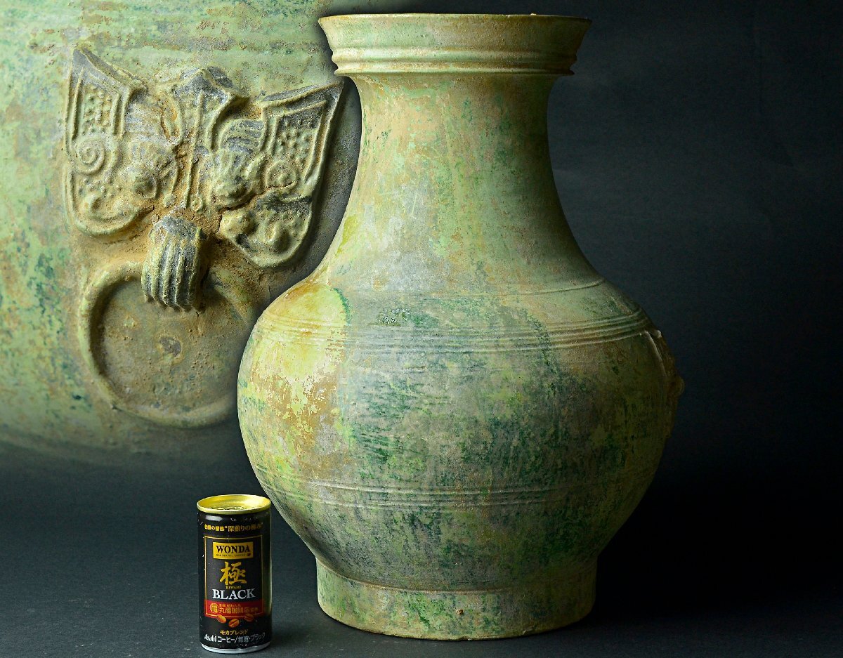 アンティーク　中国？緑釉　壺 銀化 唐物 時代物　出土品？ アンティーク 中国？緑釉 壺 銀化 唐物 時代物 出土品
