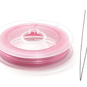 【特価商品】作り方 ブレスレット用(ブレスレット 解説書付き)(1個)(ライトピンク) (SAJ)オペロンゴム