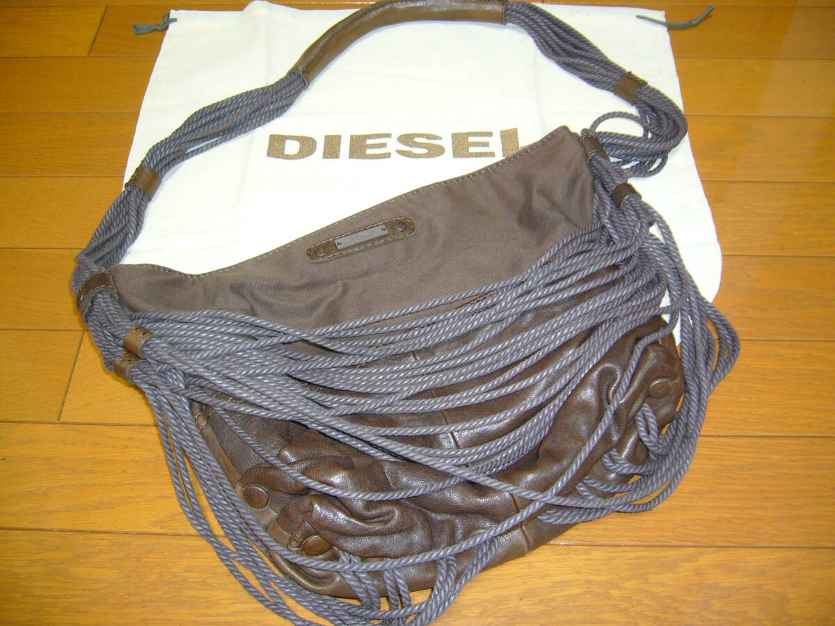 【美品】週末値下げ　DIESEL　ショルダーバッグ　本革　ヴィンテージ CIASENSE ショルダーバッグ ビッグマルチポケットヴィンテージ
