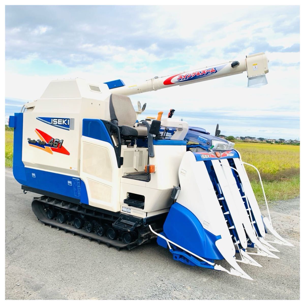 長野飯山発　コンバイン　イセキ Yahoo!オークション - イセキコンバインJAPAN6098エアコン