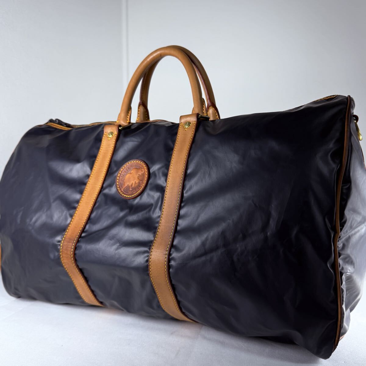 【美品】ハンティングワールド ボストンバッグ 大容量　本革レザー　キャンバス　黒 HUNTING WORLD（ボストンバッグ）のフリマアイテム一覧