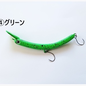 さかさま にょろ系 クランクベイト グリーン 65mm 3.6g 1個 管理釣り場 バーブレスフック トラウト ニジマス イワナ エリア