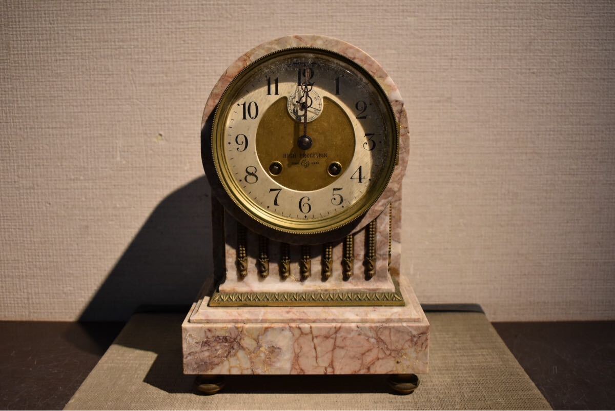 Imperial 大理石 真鍮製 エンジェル 置時計 アンティーク ビンテージ Imperial 大理石 真鍮製 エンジェル 置時計 アンティーク ビンテージ