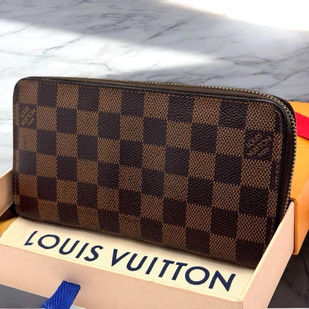 ルイヴィトン　ダミエ柄 長財布 ブラウン系　ユニセックス ルイ・ヴィトン(LOUIS VUITTON) ダミエ(Demier) 中古 財布