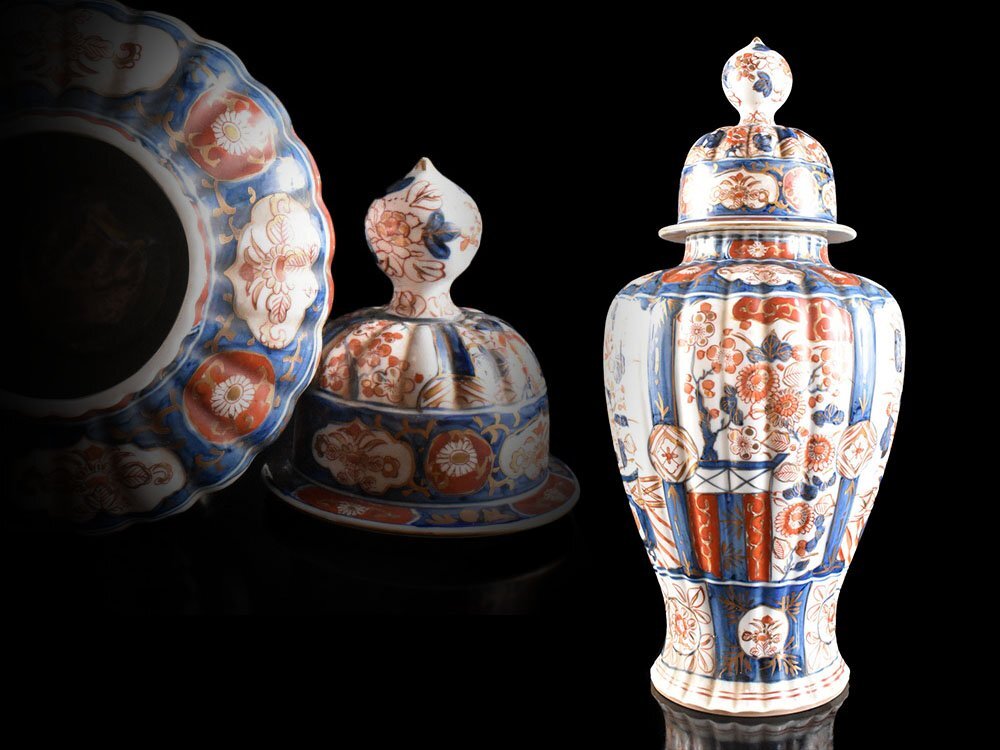 伊万里色絵花鳥図　茶壺　古伊万里　骨董　R1181お12 伊万里色絵花鳥図 茶壺 古伊万里 骨董 R1181お12 - メルカリ