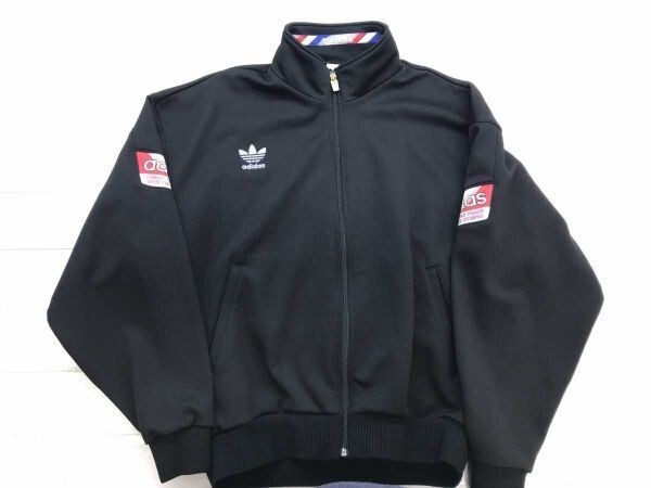 【希少5号‼️】80s adidasトラックジャケット 黒グレー デサント 古着 80s 西ドイツ デサント製 アディダス トラックジャケット