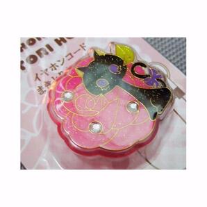 swimmer スイマー コードマネージャー 黒猫薔薇 バラ ネコ 新品 ピンク イヤホンコードマネージャー バラ ネコ クロネコ かわいい 巻き取り