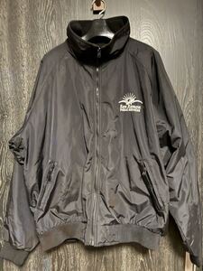 状態良好 port authority ナイロンジャケット ブラック 内側フリース 古着 企業ロゴ 90s XL patagonia northFace vintage好きな方へ