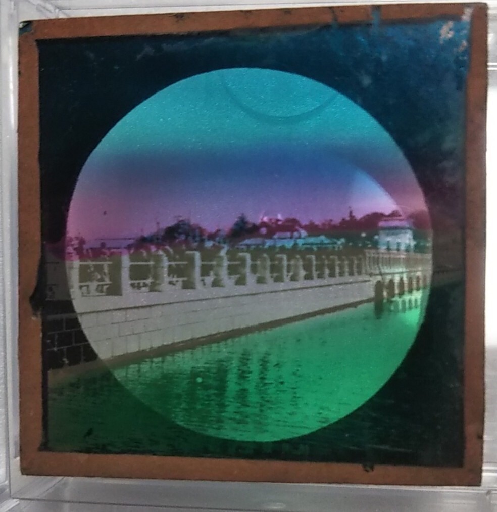 ガラス絵　明治期 希少！ガラス絵【 明治手描き硝子絵 美人画 浮世絵額】古美術