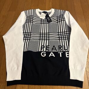 パーリーゲイツ! PEARLY GATES!チェック柄薄手セーター!6(LL)!大きめの男性向け!新品未使用タグ付き!100円スタート!