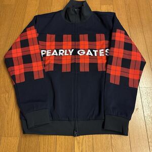PEARLY GATES!パーリーゲイツ!チェック ブルゾン!5(L)!大きめの男性!100円スタート!