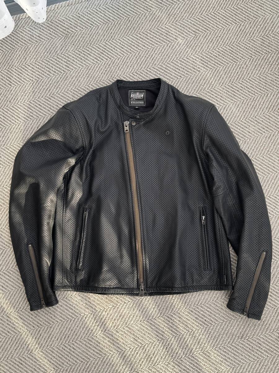 Yahoo!オークション -「カドヤパンチングレザージャケット」の