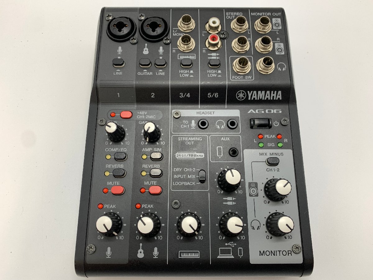 YAMAHA/ヤマハ MIXING CONSOLE AG06 傷汚れ等有 ヤマハ | AG06 - ウェブキャスティングミキサー - 概要