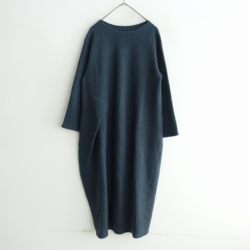 美品 ヨーガンレールババグーリ リネン100%ワンピース ネイビー Ｍ 美品 ヨーガンレールババグーリ リネン100%ワンピース ネイビー