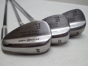 20QOJ-8/4J〇TEAM TOHO 匠 ウェッジ 3本セット 46° 52° 58° 東邦ゴルフ 地クラブ MC wedge 90 S 中古品〇
