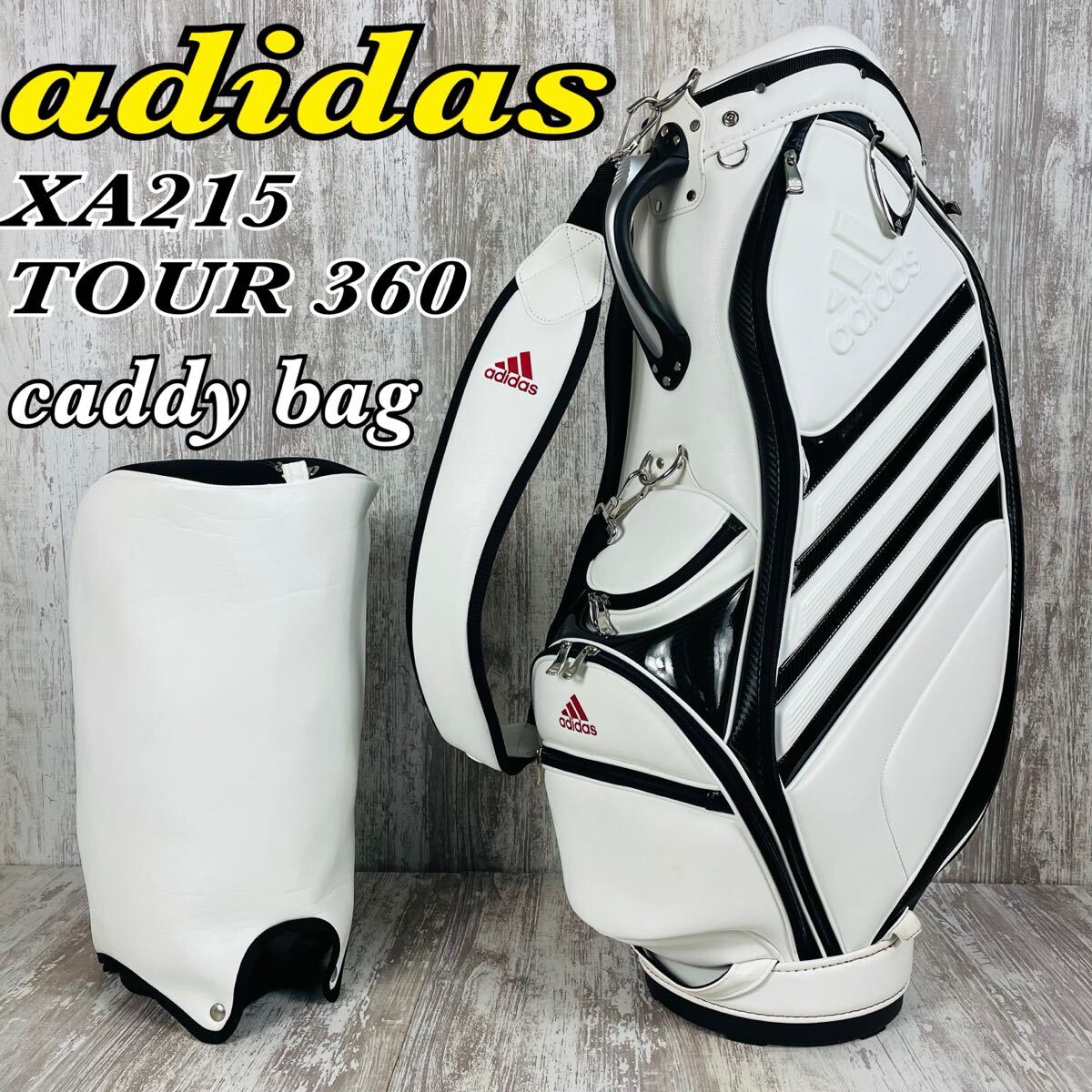 アディダスadidas ゴルフ　レディースキャディーバッグ　ホワイト中古 アディダスadidas ゴルフ レディースキャディーバッグ ホワイト